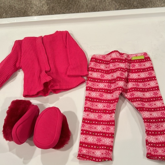 American Girl doll Pink Snowflake  Fair Isle❄️ Holiday Pajamas - Picture 3 of 4